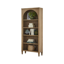 Laurel Modern Wood Open Bookcase Wall, Light Brown
