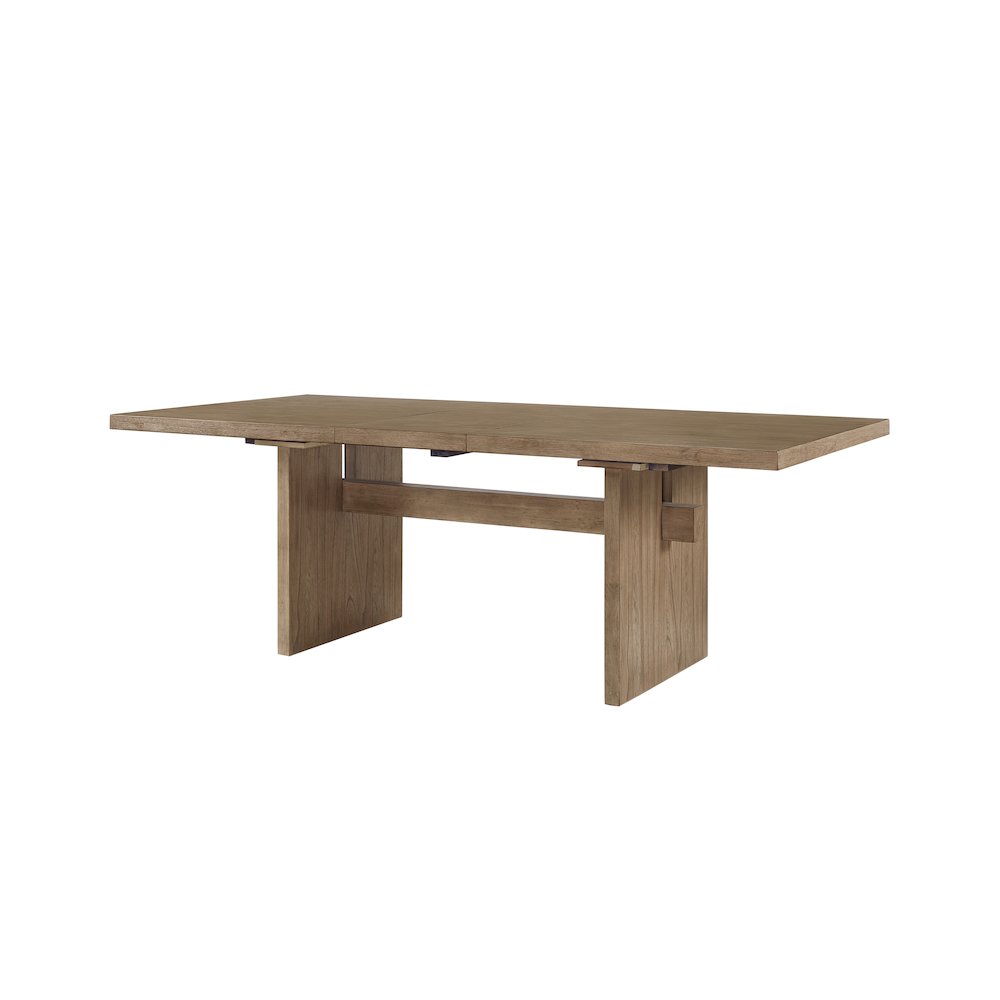 Quincey Coastal Wood Rectangular Kitchen Table with Six Chairs