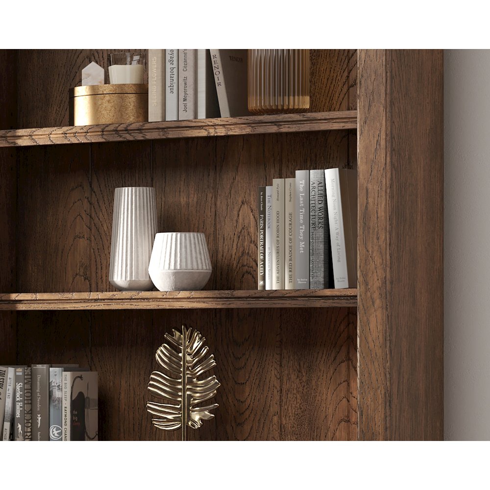 Stratton 8' Tall Bookcase Wall With Ladder, Storage