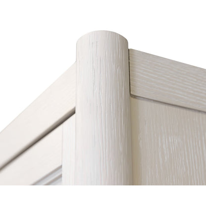 Modern Wood Hutch With Doors, Storage Cabinet, Fully Assembled, White