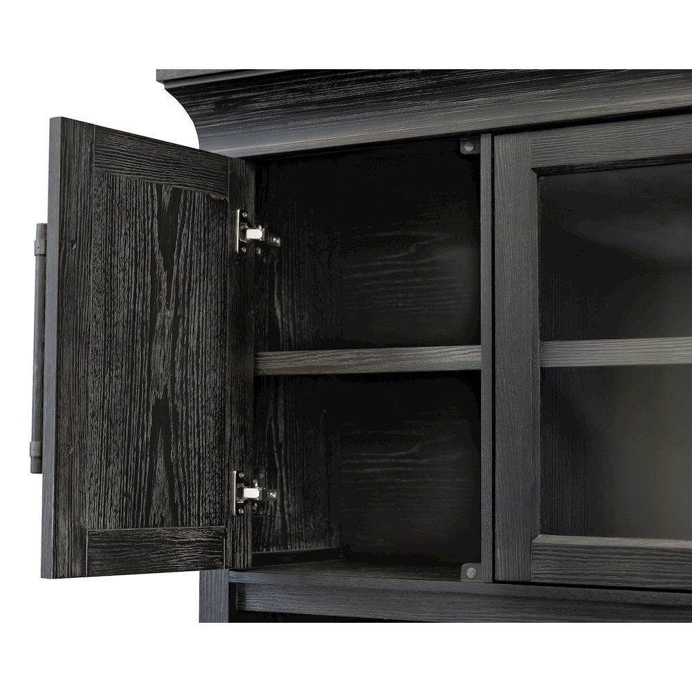 Traditional Wood Executive Hutch With Doors, Office Storage