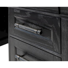Traditional Wood Executive Desk, Office Storage Hutch with Doors