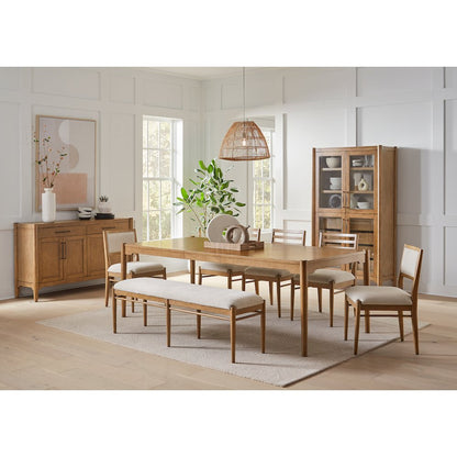 Lachlan Modern Wood Display Cabinet, Fully Assembled, Brown