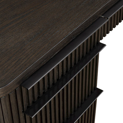 Tulane Pedestal L-Desk, Pedestal Desk, Office Desk, Brown