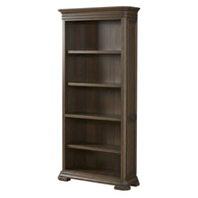 Executive Open Bookcase, 3 Adjustable Shelves, Fixed Shelf, Brown