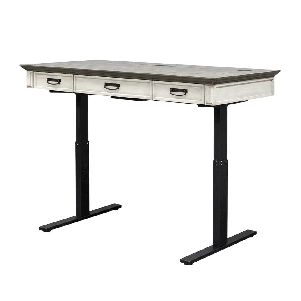 White Wood Writing Desk With Classic Rustic Design For Home Office Use