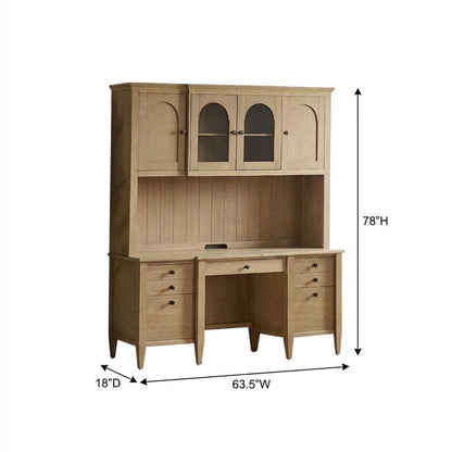 Wood Hutch with Doors in Finish for Stylish Storage