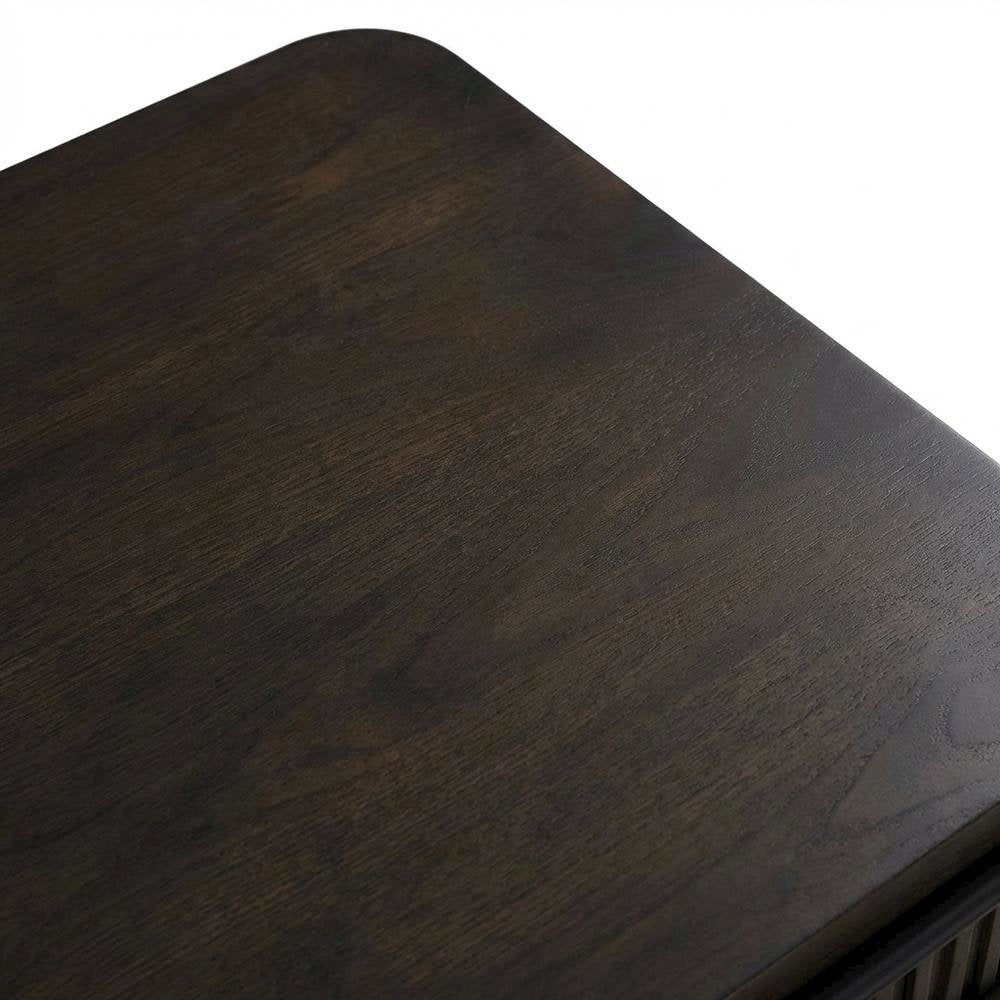 Tulane Double Pedestal Executive Desk, 5 Drawers, Wire Management, Brown