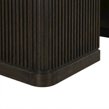 Tulane Double Pedestal Executive Desk, 5 Drawers, Wire Management, Brown