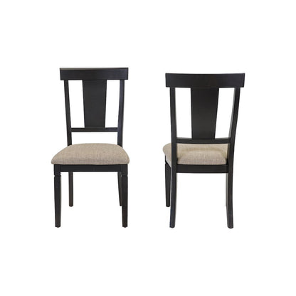 Hartford Traditional Wood Kitchen Extension Dining Table and Eight Chairs, Black