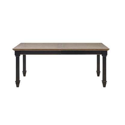 Hartford Traditional Wood Kitchen Extension Dining Table and Eight Chairs, Black