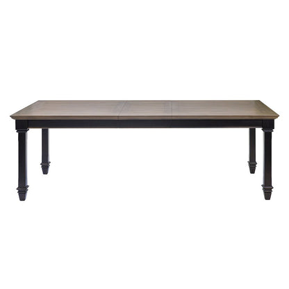 Hartford Traditional Wood Kitchen Extension Dining Table and Eight Chairs, Black