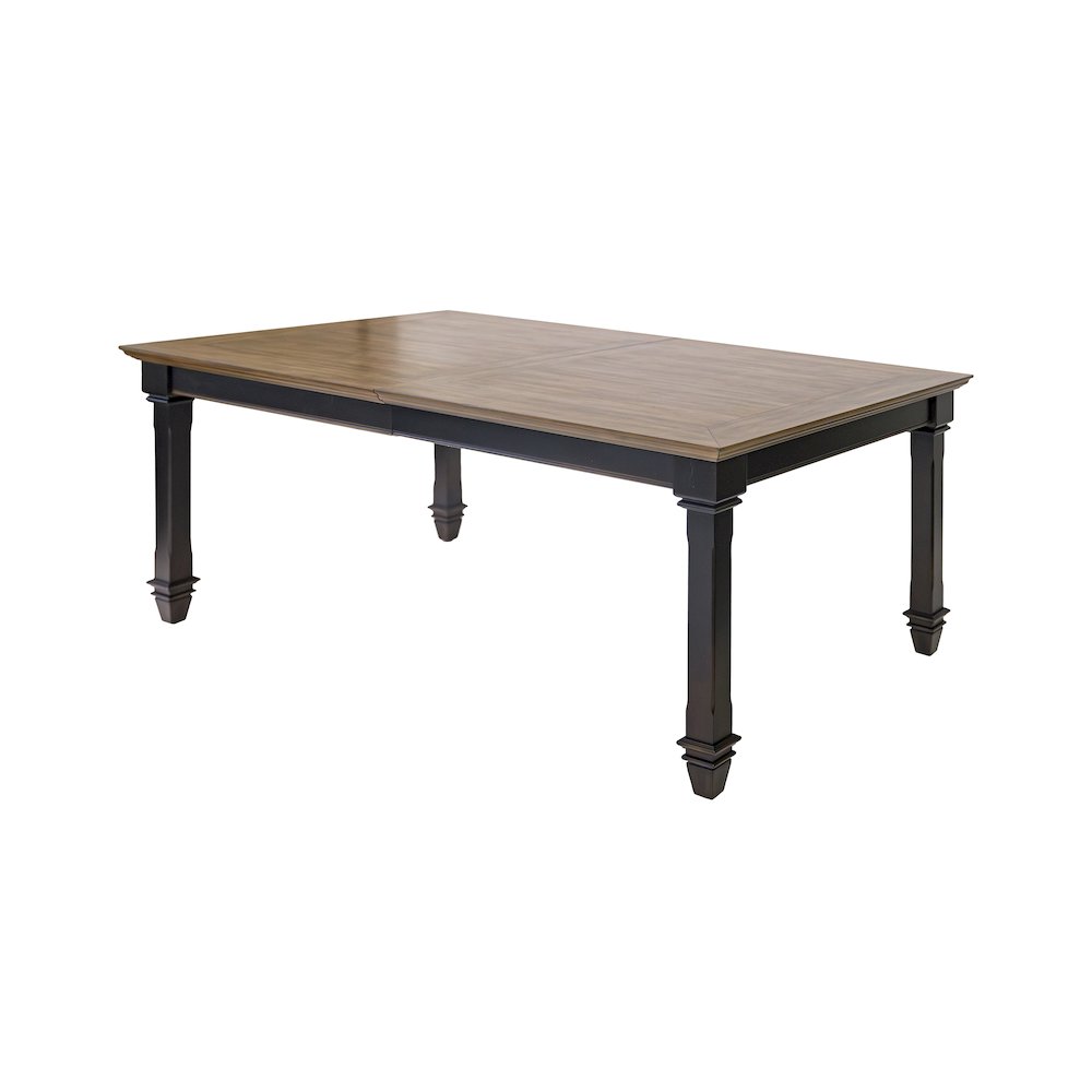 Hartford Traditional Wood Kitchen Extension Dining Table and Eight Chairs, Black