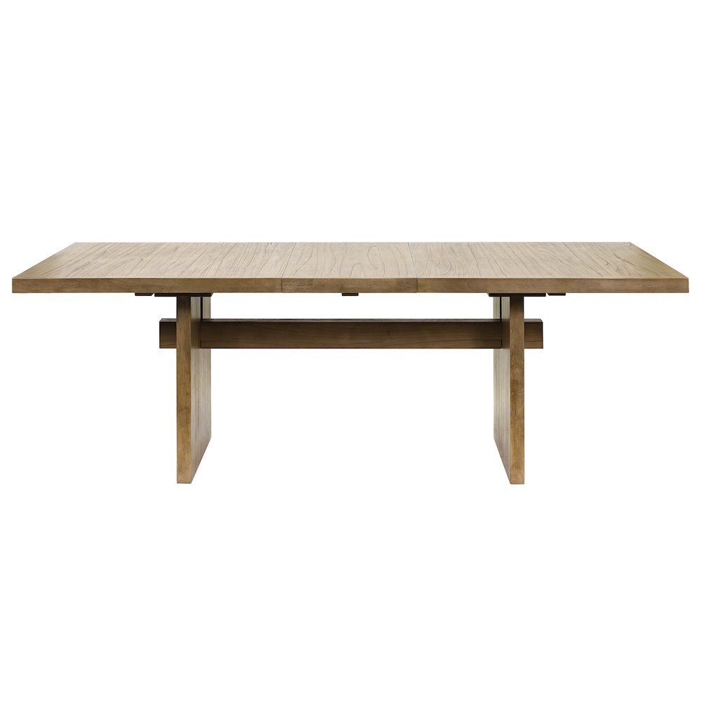 Quincey Coastal Wood Rectangular Kitchen Table with Eight Chairs