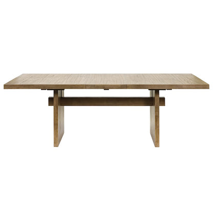 Quincey Coastal Wood Rectangular Kitchen Table with Eight Chairs