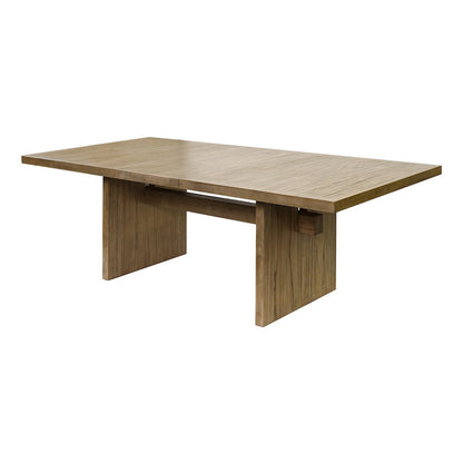 Quincey Coastal Wood Rectangular Kitchen Table with Eight Chairs