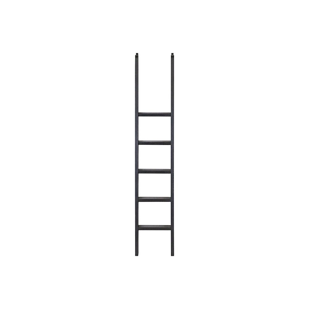 Three 8' Tall Bookcase Wall With Ladder, Storage Organizer, Display Shelf, Black