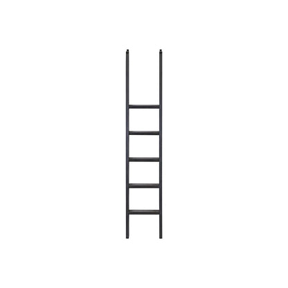 Three 8' Tall Bookcase Wall With Ladder, Storage Organizer, Display Shelf, Black