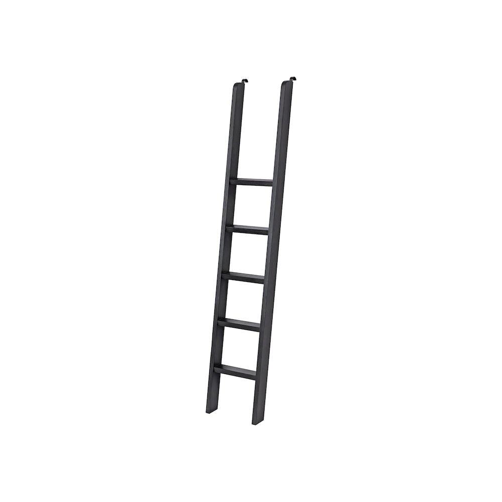 Three 8' Tall Bookcase Wall With Ladder, Storage Organizer, Display Shelf, Black