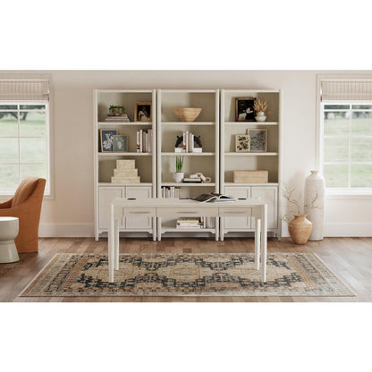 Modern Wood Office Writing Desk, Storage Table, White