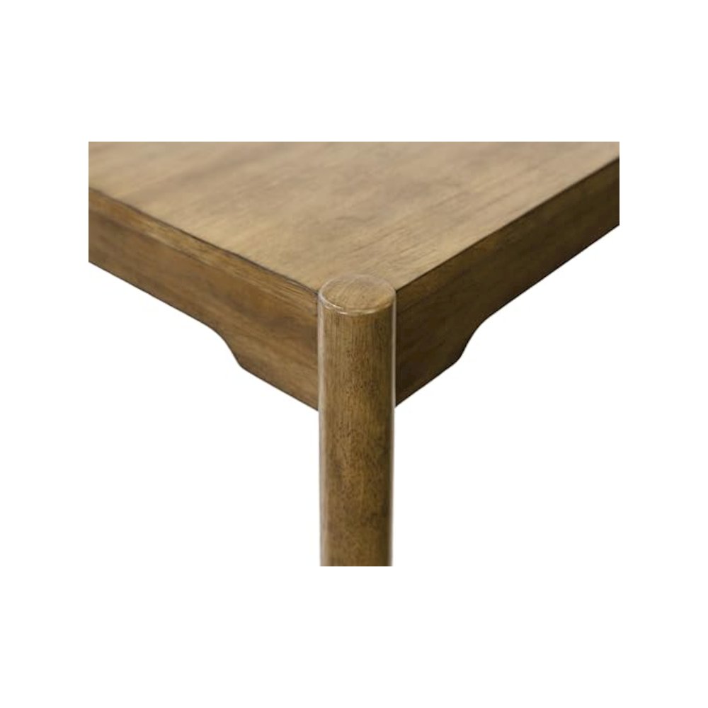 Lachlan Modern Wood Rectangular Kitchen Dining Table, Brown