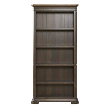 Executive Open Bookcase, 3 Adjustable Shelves, Fixed Shelf, Brown