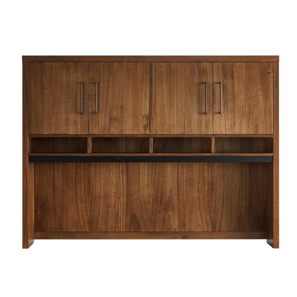 Wood Hutch with Doors, Fully Assembled for Dining or Kitchen Storage
