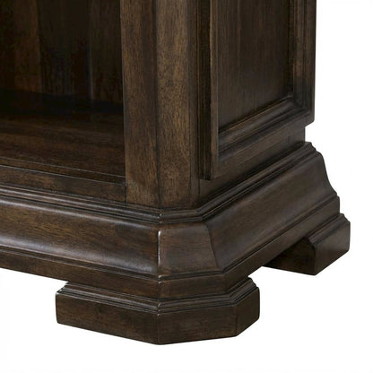 Executive Open Bookcase, 3 Adjustable Shelves, Fixed Shelf, Brown