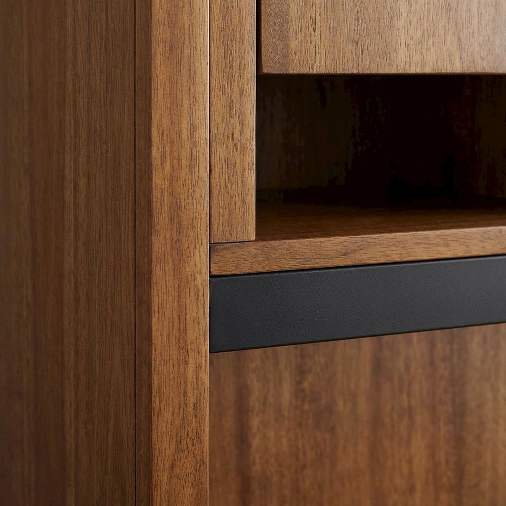 Wood Hutch with Doors, Fully Assembled for Dining or Kitchen Storage