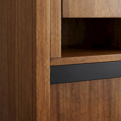 Wood Hutch with Doors, Fully Assembled for Dining or Kitchen Storage