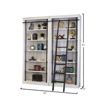 Avondale 8' Tall Bookcase Wall With Ladder