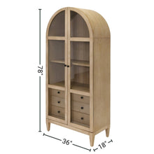 Elegant Arch Cabinet with Storage, Wood Hutch Cabinet for Living Room