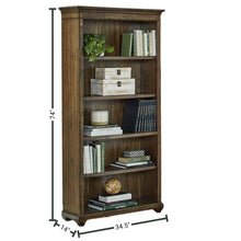 Brown 4 Shelf Bookcase – Wooden Bookshelf for Living Room or Office Use