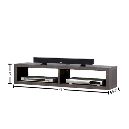 Floating TV Stand Wall Mounted – 48 Inch Wood Floating Entertainment Shelf