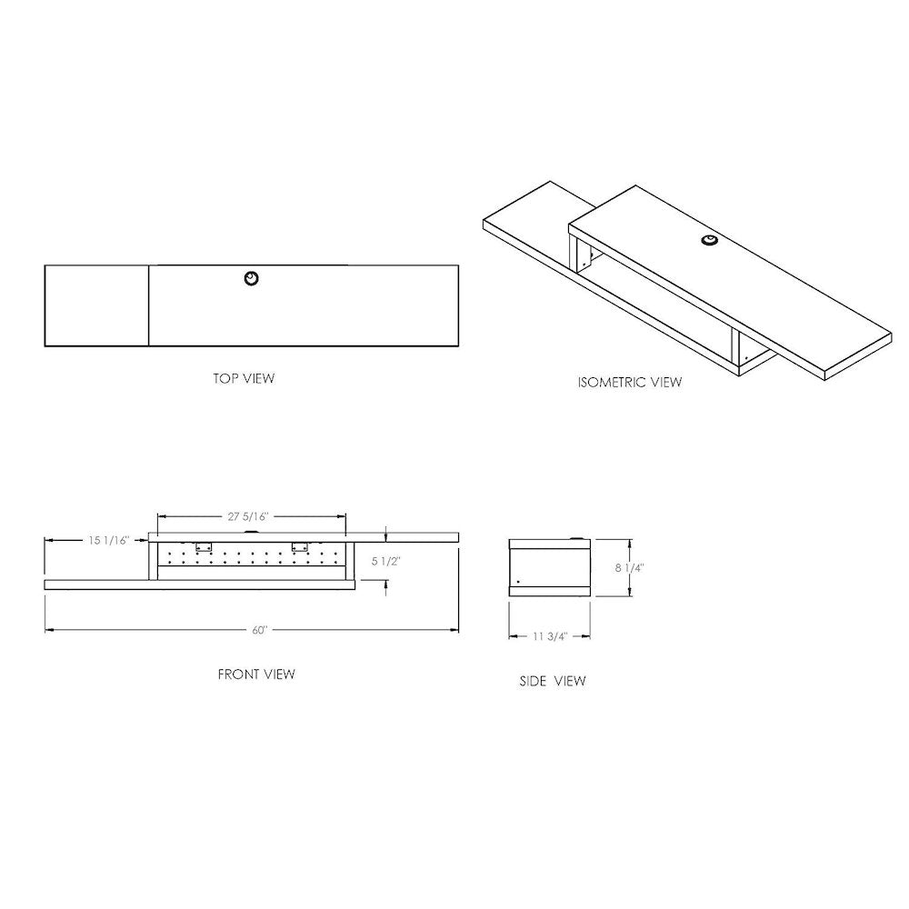Wallmounts Wall Mounted TV Console