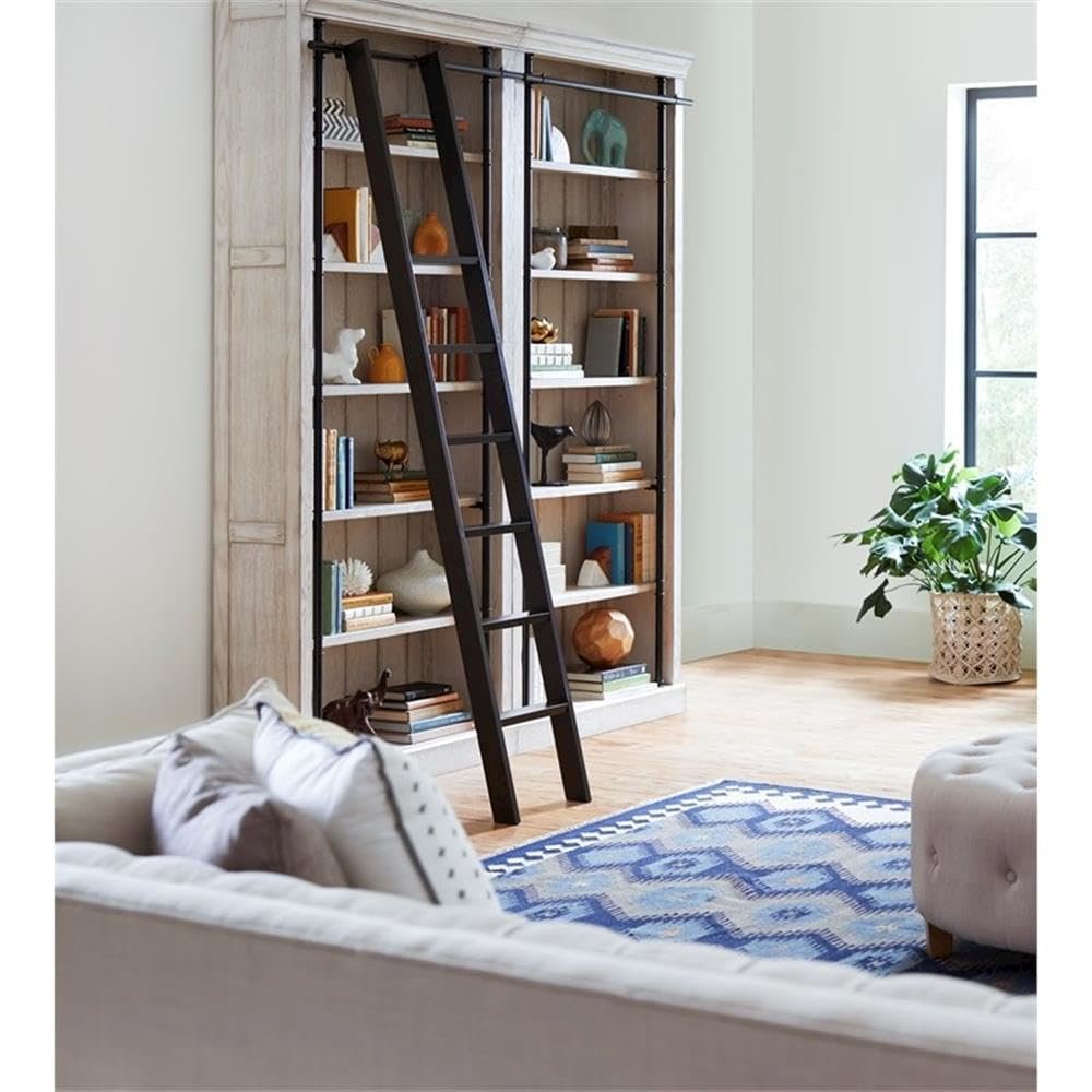 Avondale 8' Tall Bookcase Wall With Ladder
