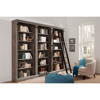 Avondale 8' Tall Bookcase Wall With Ladder
