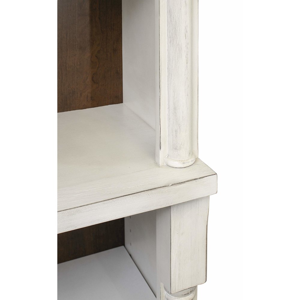 Durham Two Rustic Open 8' Wood Bookcase, White