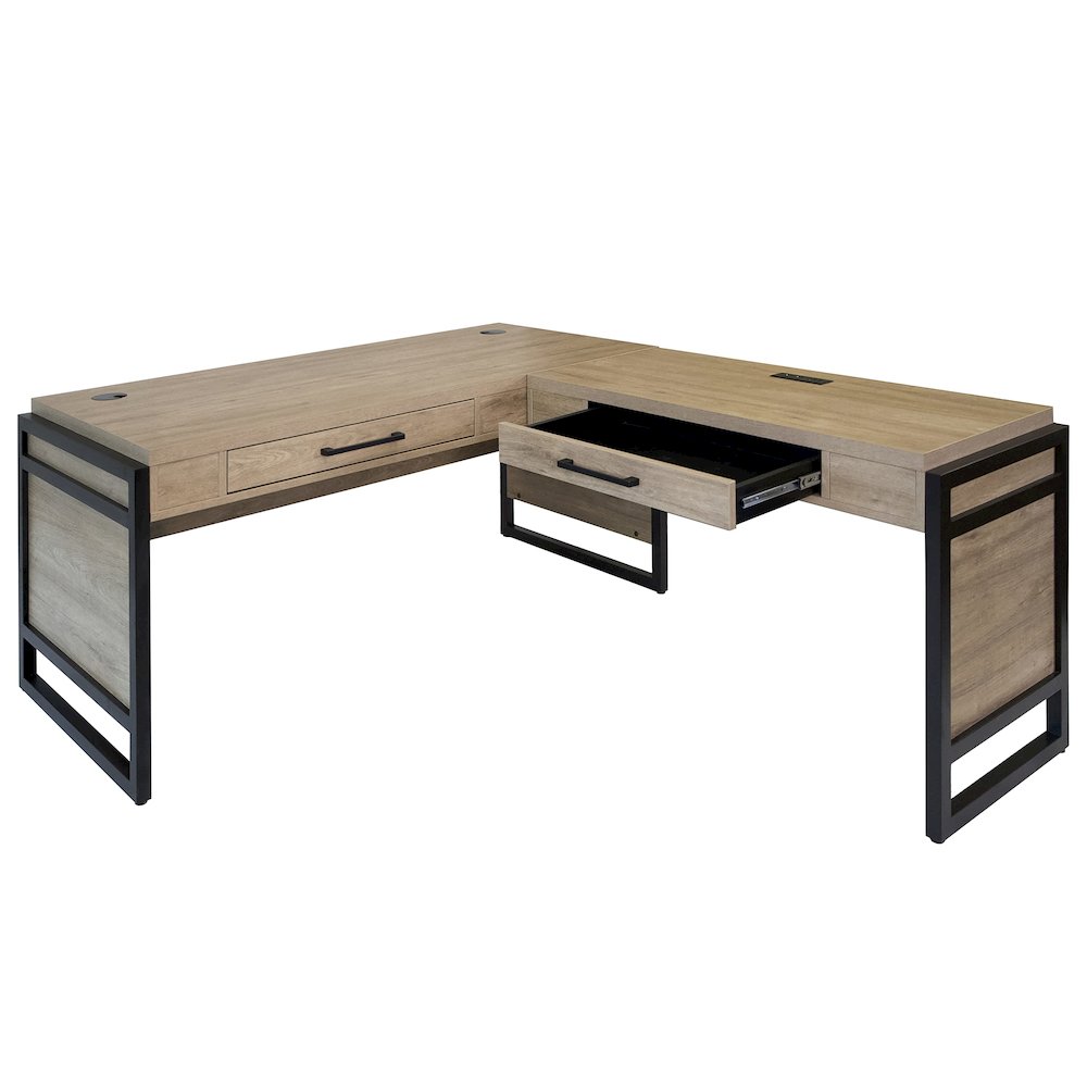 Mason Laminate Open L-Desk & Return
