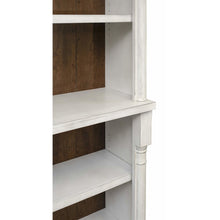 Durham Two Rustic Open 8' Wood Bookcase, White