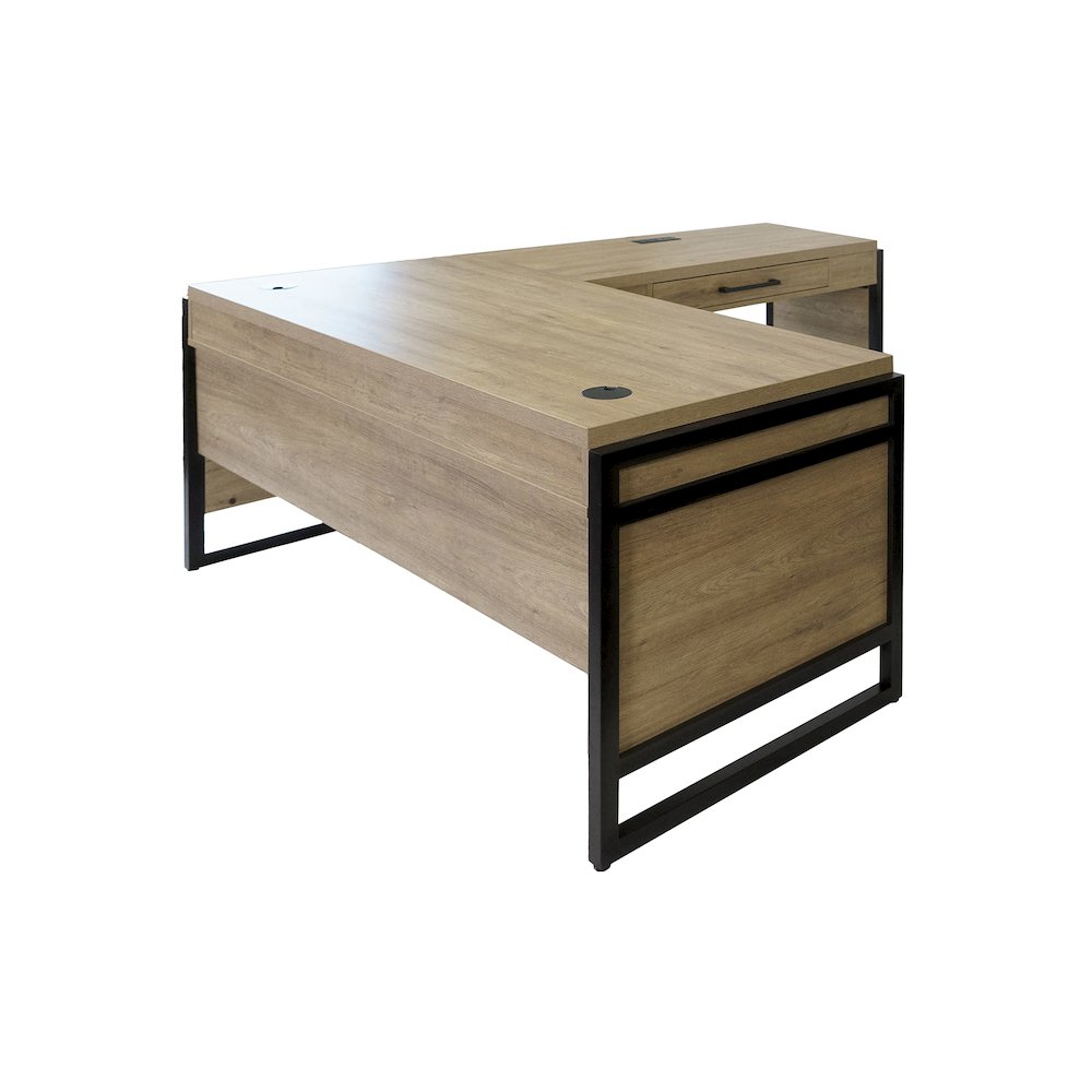 Mason Laminate Open L-Desk & Return