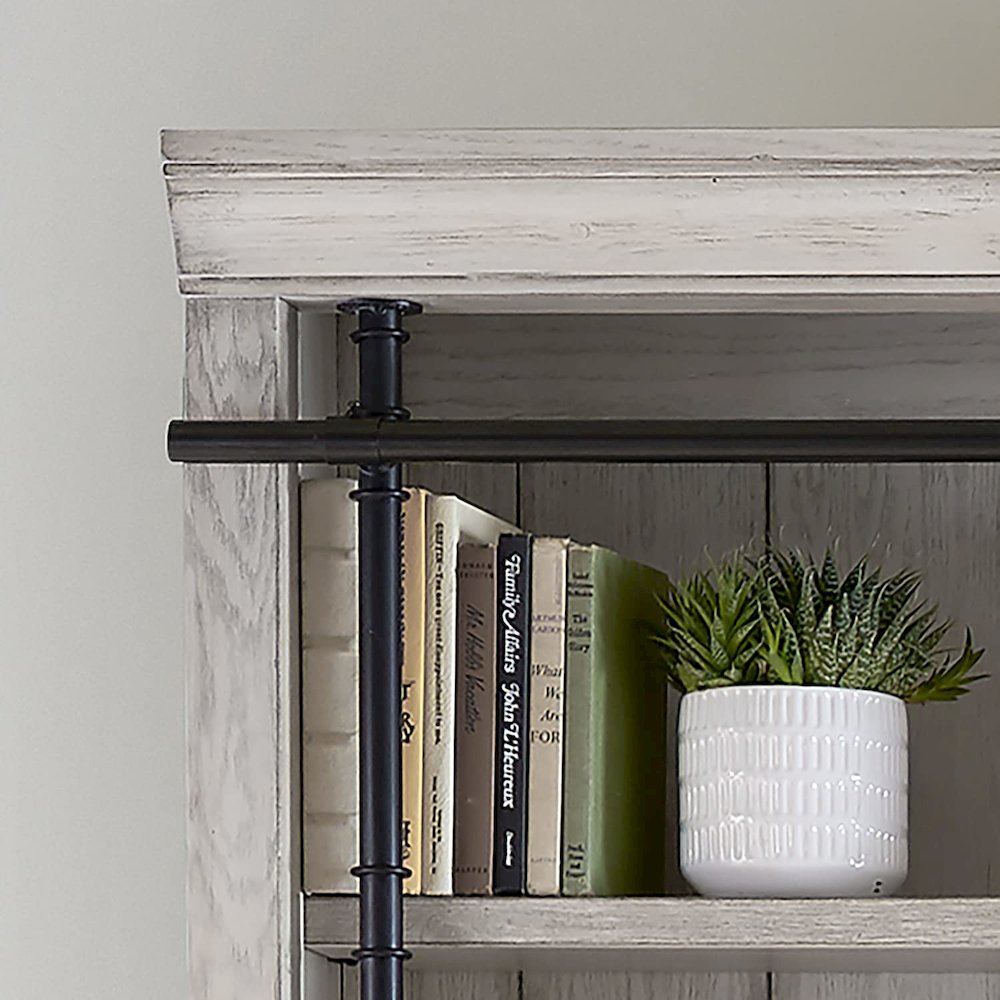 Avondale 8' Tall Bookcase Wall With Ladder