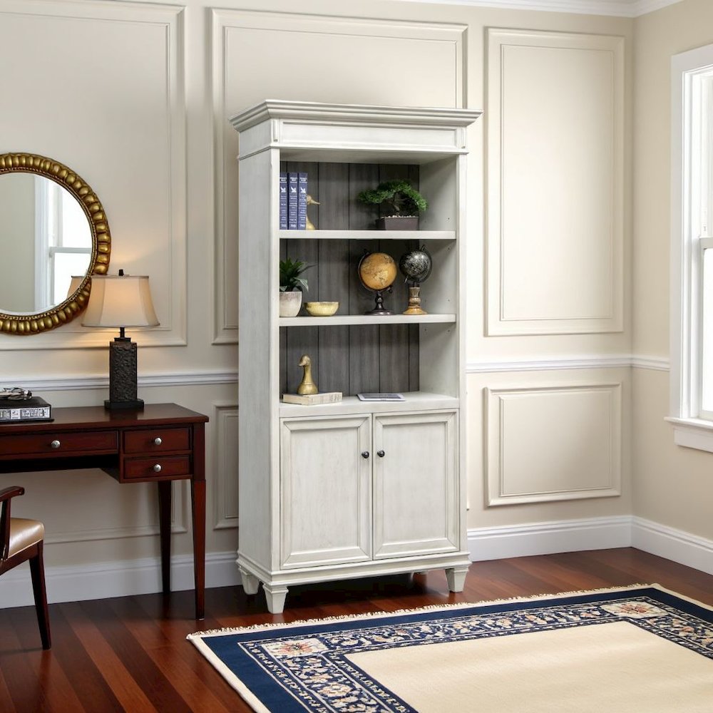 White Bookcase With Doors, Bookcase With Storage, Tall Bookshelf Unit