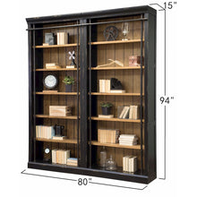 Toulouse Two 8' Tall Bookcase Wall With Ladder