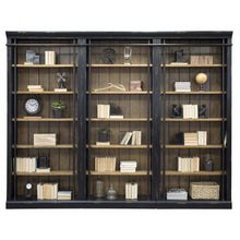 Toulouse Three 8' Tall Bookcase Wall With Ladder, Storage
