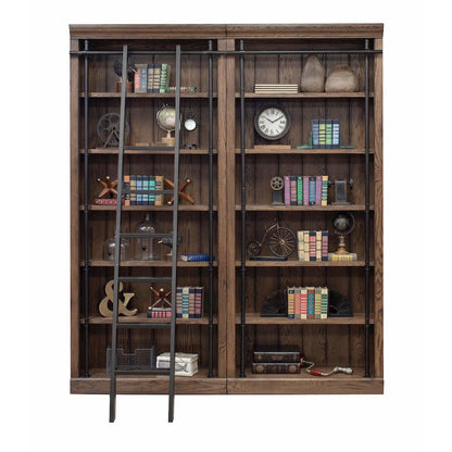 Avondale 8' Tall Bookcase Wall With Ladder, Storage