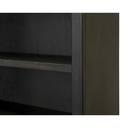 Wood Open Bookcase, 3 Adjustable Shelves, Fixed Shelf, Brown
