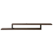 Floating TV Skyline Walnut Stand Wall Mounted Console, 60-Inch Wood Shelf