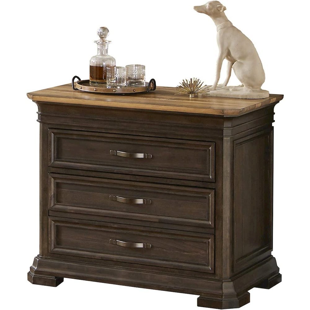 Wood Filing Cabinet with Drawers, Decorative Wooden Filing Cabinet