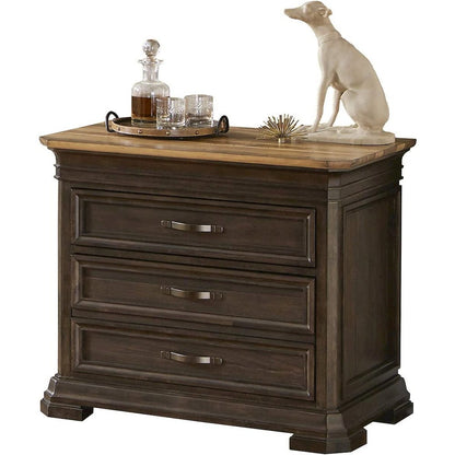 Wood Filing Cabinet with Drawers, Decorative Wooden Filing Cabinet